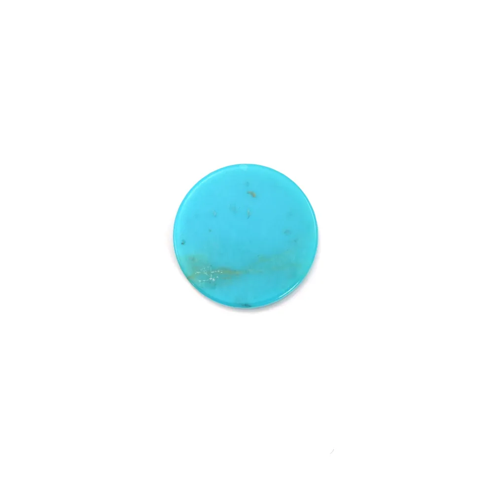 Cabochon Turquoise rond plate 8mm x1pc
