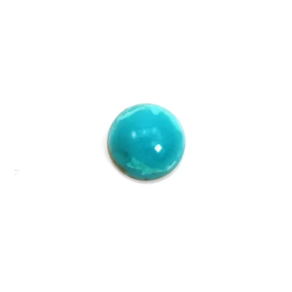 Cabochon turquoise de forme ronde 4mm x 1pc