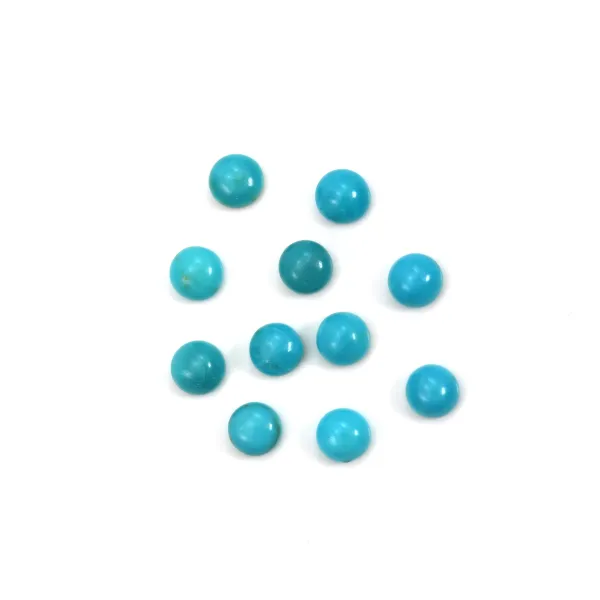 Cabochon Turquesa Redonda 2mm x 2pcs