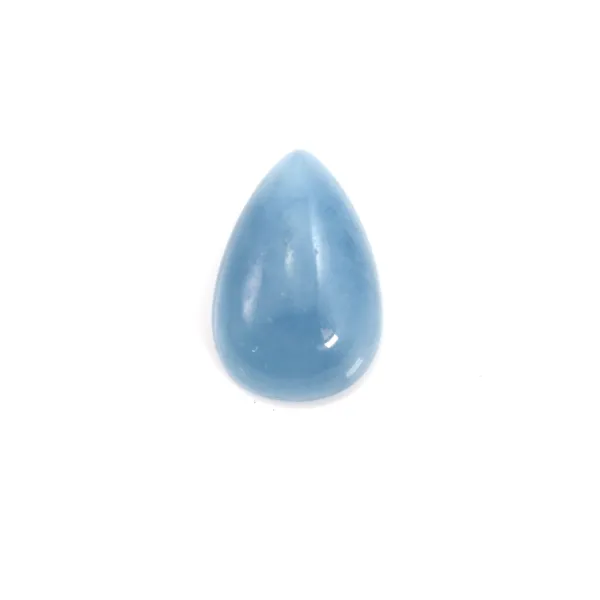 Cabochon d'aigue marine, de forme goutte, mesurant 6x9mm x 1pc