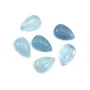 Cabochon d'aigue marine, de forme goutte, mesurant 6x9mm x 1pc