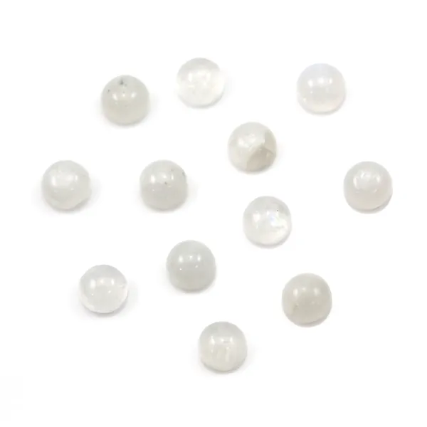 Cabochon Pierre de Lune Rond 4mm x 2pcs