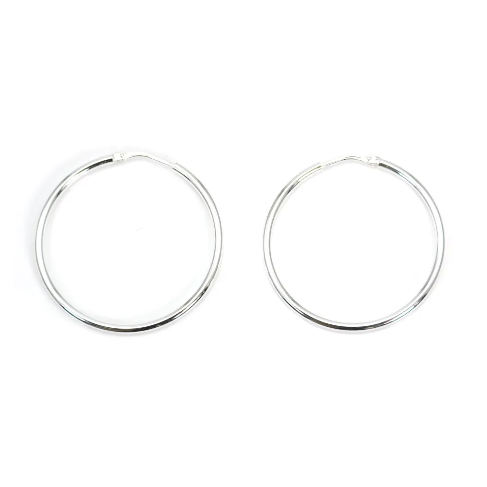 Creole fein 33mm Silber 925 x 2pcs