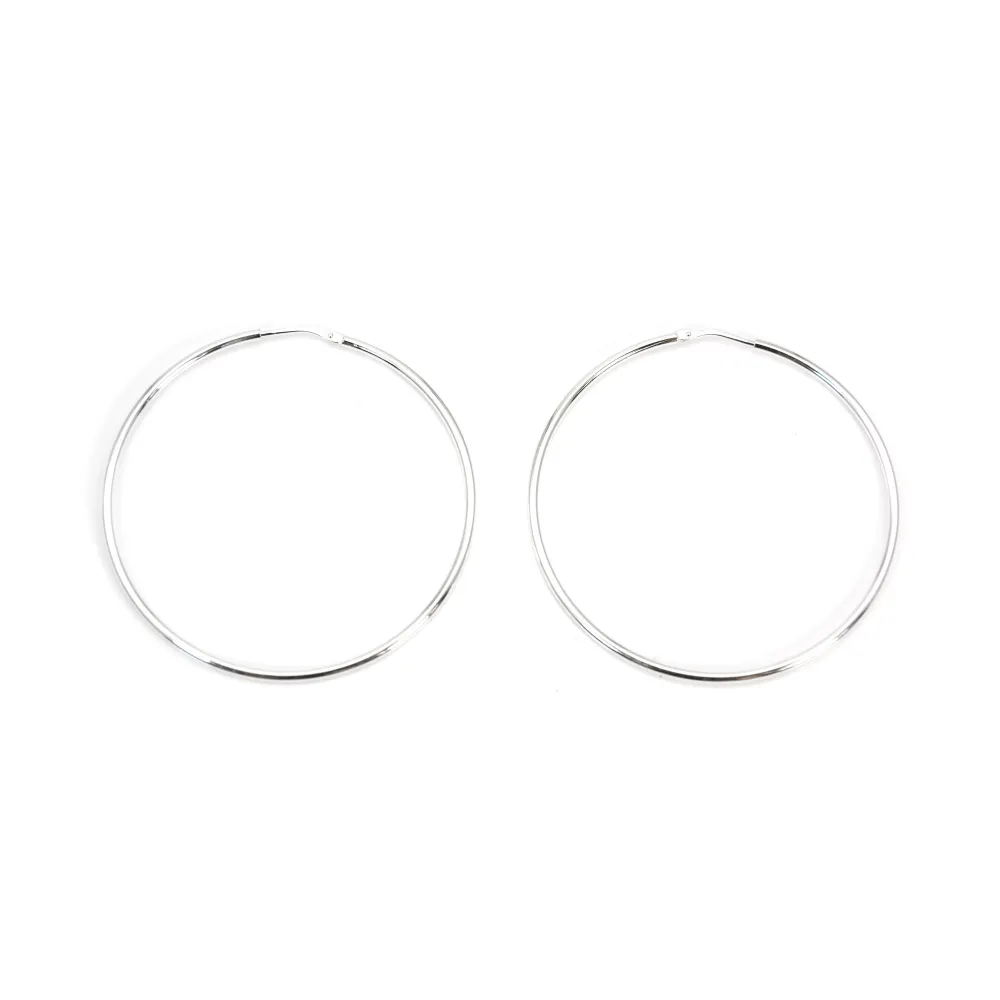 Criollas finas 52mm Plata 925 x 2pcs