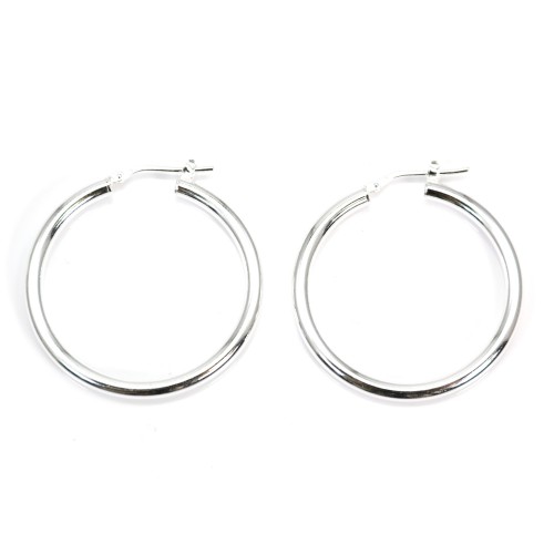 Creole 35mm Silber 925 x 2pcs