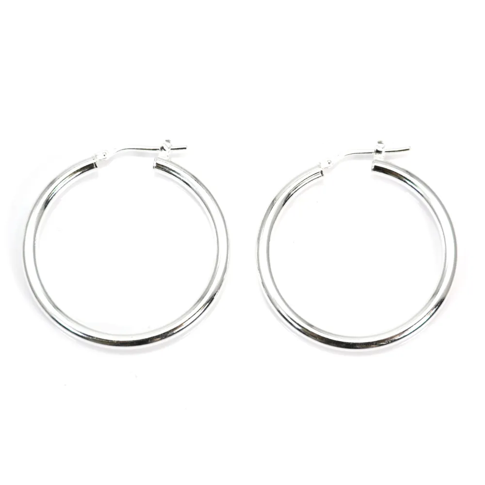 Creole 35mm Silber 925 x 2pcs