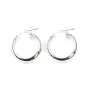 Créole large demi-ronde 15mm Argent 925 traité anti-ternissement  x 2pcs