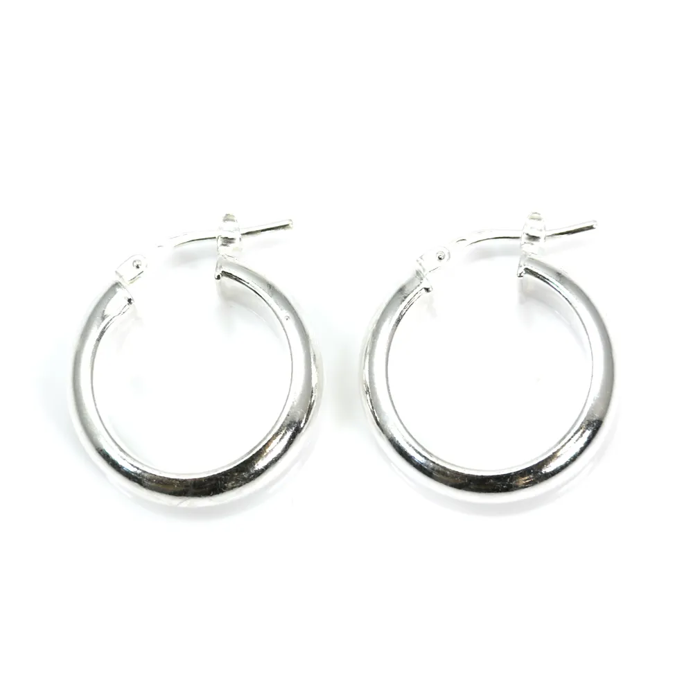 Creola mezzo tondo 20mm Argento 925 x 2pz