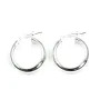 Creole breit halbrund 20mm Silber 925 x 2pcs
