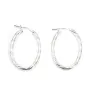 Créole torsadée ovale 26x36mm Argent 925 traité anti-ternissement x 2pcs