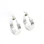 Créole grecque 20mm Argent 925  traité anti-ternissement x 2pcs