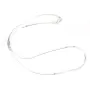Chain mirror mesh chevron 1.5mm Silver 925 anti-tarnish x 45cm
