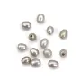 Süßwasserzuchtperle, grau , oliv, 4-4.5mm x 2pcs