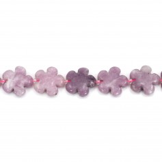 lepidolite  flower  20mm  x 40cm 