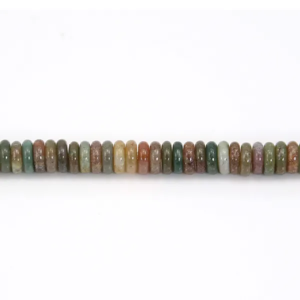 Hishi redondo de ágata indiana 2x6mm x 39cm