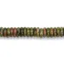 Rondella Unakite Heishi 2x6mm x 39cm