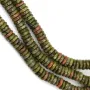 Arandela Unakite Heishi 2x6mm x 39cm