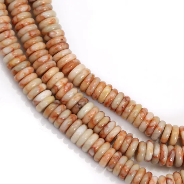 Tondo in diaspro rosso Picasso Heishi 2x6mm x 38cm