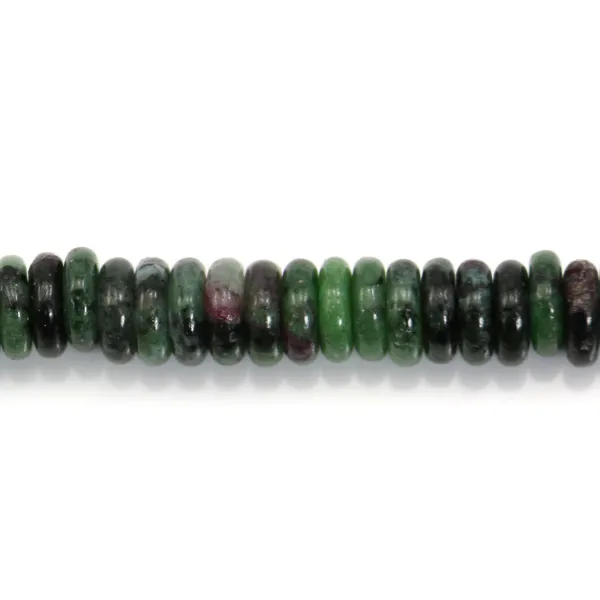Zoisite Ruby Heishi roundel 2x6mm x 39cm