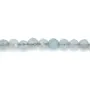 Aigue marine ronde facette 3-3.5mm x 40cm