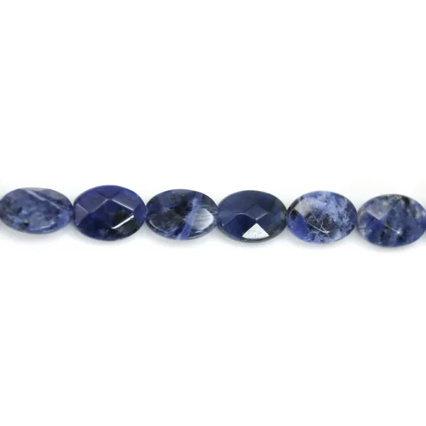 Sodalite ovale facetté 10x14mm x 2pcs