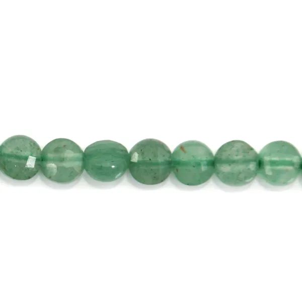Aventurine rond plat facetté 4mm x 10pcs