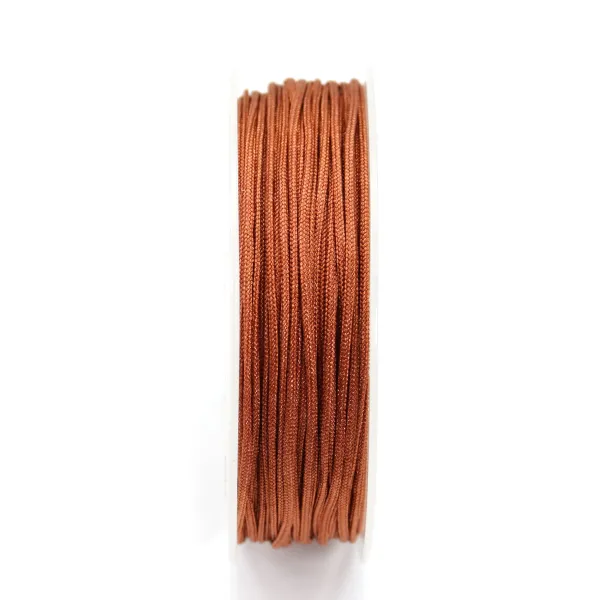 Fil polyester marron cognac 1.5mm x 15m