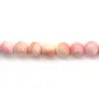 Lambi rose rond 6mm x 39cm