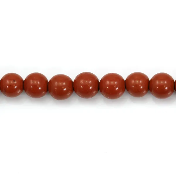 Red Round Jaspe  6mm x 39cm 