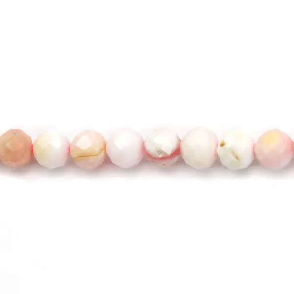 Lambi rose rond facetté 4mm x 39cm