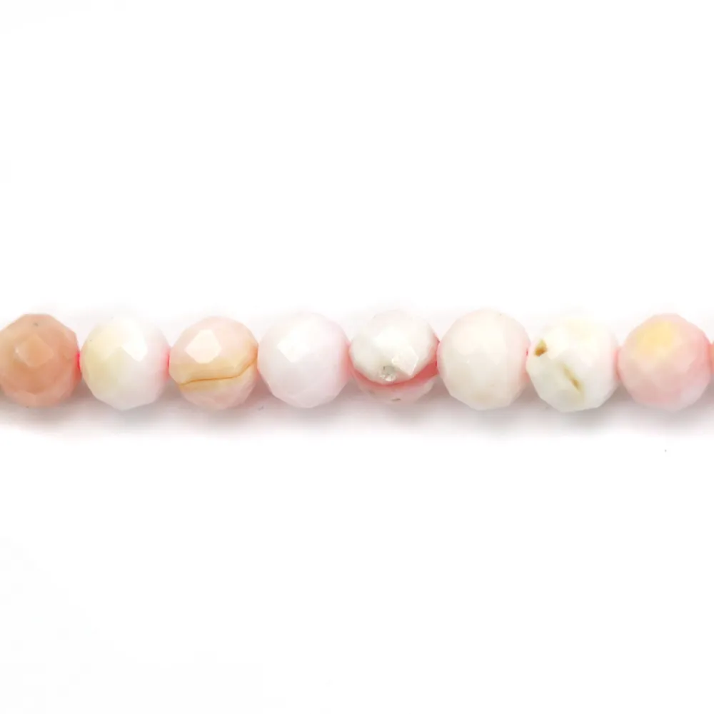 Lambi rosa redondo facetado 4mm x 39cm