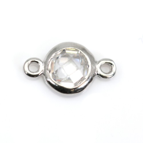 Intercalaire argent 925 et zironium cristal 5x9mm x 1pc