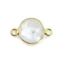 Moonstone in the shape round, 1 ring, set on silver, 11mm x 1pc