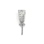 Argent 925 Rhodié Bélière  avec 8 strasses 11mm x 10 pcs 