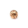 Boule ajourée  dorée sur laiton 13.5mm x 1pc