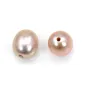 Perle de culture d'eau douce, mauve, olive, 7-8mm x 1pcs