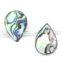 Nacre d'ormeau en goutte plate sur fil 10x14mm x 40cm