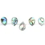 Nacre d'ormeau en goutte plate sur fil 10x14mm x 40cm
