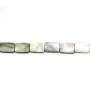 Nacre grise en forme de rectangle sur fil 10x14mm x 40cm