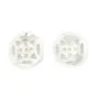 médaillon ajouré nacre blanche rosace 12mm x 1pc
