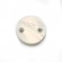 Nacre blanche ronde plate 8mm x 4pcs