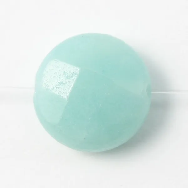 Amazonite Ronde Plate  facette 12mm x 4 st 