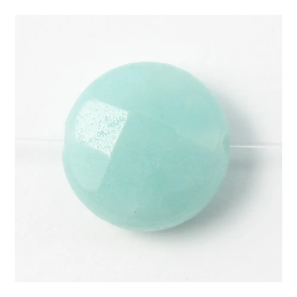 Amazonite Ronde Plate  facette 12mm x 4 pcs 