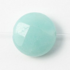 Amazonite Flat Round facette 12mm x 4 pcs