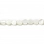 Nacre blanche en forme de coeur 6mm x 12pcs