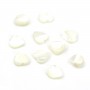 White mother-of-pearl heart beads 8mm x 5pcs