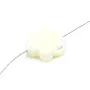 Nacre blache en forme de fleur à 6 pétales 12mm x 4pcs