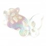 White mother-of-pearl butterfly couple 13x18mm x 1pc