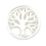 Nacre blanche ronde arbre de vie 17mm x 1pc
