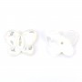 White mother-of-pearl in butterfly shape 10x12 mm x 1pc 